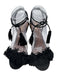 Aquazzura Shoe Size 38 Black Suede Fringe Ankle Tie Tassle Detail Sandals Black / 38