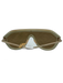 Fendi Cream & Brown Acetate gold tone metal Zucca case incl Shield Sunglasses Cream & Brown