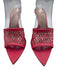 Gianvito Rossi Shoe Size 38.5 Pink Leather Net Pointed Toe Mule Stiletto Sandals Pink / 38.5