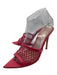 Gianvito Rossi Shoe Size 38.5 Pink Leather Net Pointed Toe Mule Stiletto Sandals Pink / 38.5
