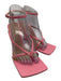 Bottega Veneta Shoe Size 38 Pink Leather Square Toe Strappy Thong Wedge Sandals Pink / 38