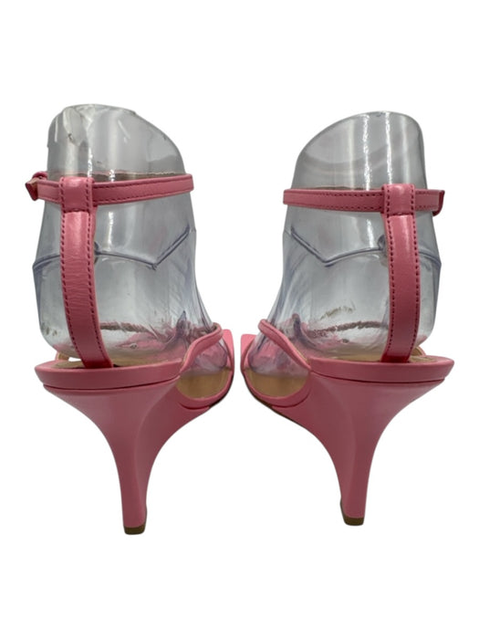 Bottega Veneta Shoe Size 38 Pink Leather Square Toe Strappy Thong Wedge Sandals Pink / 38