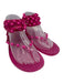 Valentino Shoe Size 38 Pink PVC Wedge Rock Studs Ankle Wrap Thong Sandals Pink / 38