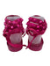 Valentino Shoe Size 38 Pink PVC Wedge Rock Studs Ankle Wrap Thong Sandals Pink / 38
