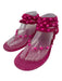 Valentino Shoe Size 38 Pink PVC Wedge Rock Studs Ankle Wrap Thong Sandals Pink / 38