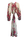 Beulahstyle Size One Size Pink, Green, Blue Cotton Blend Long Sleeve Maxi Dress Pink, Green, Blue / One Size