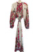 Beulahstyle Size One Size Pink, Green, Blue Cotton Blend Long Sleeve Maxi Dress Pink, Green, Blue / One Size