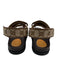 Gucci Shoe Size 38 Brown & Tan Leather & Canvas open toe Guccissima Sandals Brown & Tan / 38