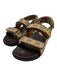 Gucci Shoe Size 38 Brown & Tan Leather & Canvas open toe Guccissima Sandals Brown & Tan / 38