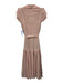 Byron Lars Beauty Mark Size 6 Pink & Brown Polyester Cap Sleeve Laser Cut Dress Pink & Brown / 6