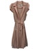 Byron Lars Beauty Mark Size 6 Pink & Brown Polyester Cap Sleeve Laser Cut Dress Pink & Brown / 6