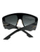 Christian Dior Black Acetate Gold hardware Logo Oversize Shield Sunglasses Black