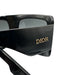 Christian Dior Black Acetate Gold hardware Logo Oversize Shield Sunglasses Black