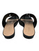 Gucci Shoe Size 38 Black Leather Stacked Heel Interlocking GG Thong Mule Sandals Black / 38
