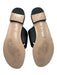 Gucci Shoe Size 38 Black Leather Stacked Heel Interlocking GG Thong Mule Sandals Black / 38