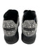 Alexander McQueen Shoe Size 37.5 Black & Silver Leather Upper Round Toe Sneakers Black & Silver / 37.5