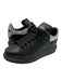 Alexander McQueen Shoe Size 37.5 Black & Silver Leather Upper Round Toe Sneakers Black & Silver / 37.5