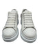 Alexander McQueen Shoe Size 38 White & Hot Pink Leather Upper Round Toe Sneakers White & Hot Pink / 38
