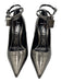 Tom Ford Shoe Size 38.5 Gunmetal Leather Metal Heel Lizard Embossed Pumps Gunmetal / 38.5