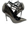 Tom Ford Shoe Size 38.5 Gunmetal Leather Metal Heel Lizard Embossed Pumps Gunmetal / 38.5