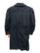 Cinq a Sept Size 12 Navy Cotton Blend Long Balloon Sleeve Surplice Dress Navy / 12