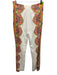 La Maise Studio Size L Cream, Orange &  Mustard Rayon & Linen Pant Set Cream, Orange &  Mustard / L