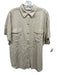 Trina Turk Size XL Khaki Linen Blend Patch Pocket Button Front Collared Top Khaki / XL