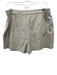 Trina Turk Size XL Khaki Linen Blend Zip Side Patch Pocket Shorts Khaki / XL