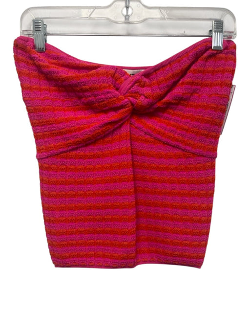 Essentiel Antwerp Size XL purple & orange Viscose & Polyester Striped Knit Top purple & orange / XL