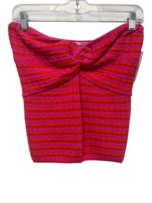 Essentiel Antwerp Size XL purple & orange Viscose & Polyester Striped Knit Top purple & orange / XL