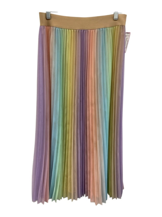 Le Superbe Size L Purple & Multi Acrylic Blend Knit Sleeveless Maxi Skirt Set Purple & Multi / L