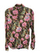 Cino Size XL Black & Multi Cotton Long Sleeve Floral Button Up Top Black & Multi / XL