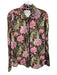 Cino Size XL Black & Multi Cotton Long Sleeve Floral Button Up Top Black & Multi / XL