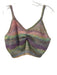 Le Superbe Size L Purple, Green, Pink Mohair Blend Knit Sleeveless Scrunched Top Purple, Green, Pink / L