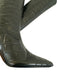 Staud Shoe Size 39 Black Leather Croc Embossed Pointed Toe Heeled Booties Black / 39