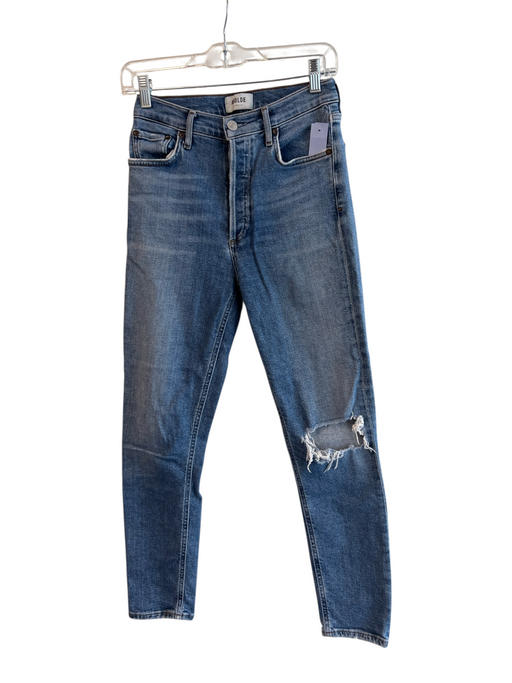 Agolde Size 25 Light Wash Cotton Blend Button Fly Knee Hole 5 Pocket Jeans Light Wash / 25