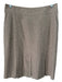 Giorgio Armani Size S / 42 Tan Beige Wool Blend Pleated Hem Back Zip Skirt Tan Beige / S / 42