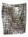 Trina Turk Size 8 Taupe & Cream Cotton & Silk Lined Crosshatch Pen Skirt Taupe & Cream / 8