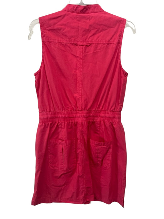 KUT Size M Salmon Pink Modal & Cotton Cap Sleeve Button Up Pockets Dress Salmon Pink / M