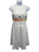 Lela Rose Size 4 White & Multi Polyester & Cotton Sleeveless Fruit Pleated Dress White & Multi / 4