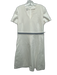 Escada Sport Size 38 Cream & Blue Viscose & Polyamide Short Sleeve V Neck Dress Cream & Blue / 38