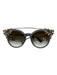 Jimmy Choo Grey & Gold Acetate Gold hardware Rhinestone Gradient Sunglasses Grey & Gold