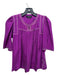 Isabel Marant Size 40 Purple Silk Embroidered Beaded Gathered Front Top Purple / 40