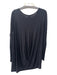Zero + Maria Cornejo Size M Black Viscose Blend Drape Long Sleeve Dress Black / M