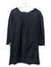 See By Chloe Size 8 Black Cotton Eyelet Trim Pleated Shoulder Shift Dress Black / 8