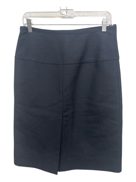 Marni Size 42/S Black Cotton Front Seam A Line Side Zip Above Knee Skirt Black / 42/S