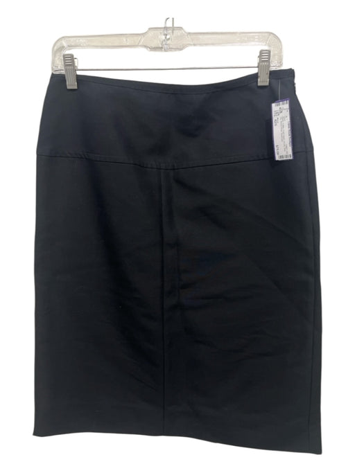 Marni Size 42/S Black Cotton Front Seam A Line Side Zip Above Knee Skirt Black / 42/S