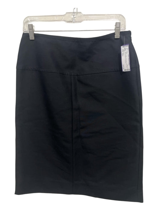 Marni Size 42/S Black Cotton Front Seam A Line Side Zip Above Knee Skirt Black / 42/S