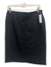 Marni Size 42/S Black Cotton Front Seam A Line Side Zip Above Knee Skirt Black / 42/S