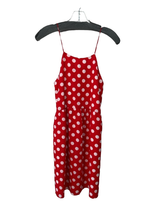 Crosby Size S Red & White Polka Dots Spaghetti Strap Shift Dress Red & White / S